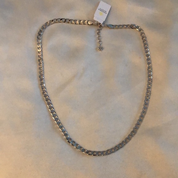 Kendra Scott Ronnie Silver Tone Rhodium Plated Link Necklace NWT - Picture 10 of 11